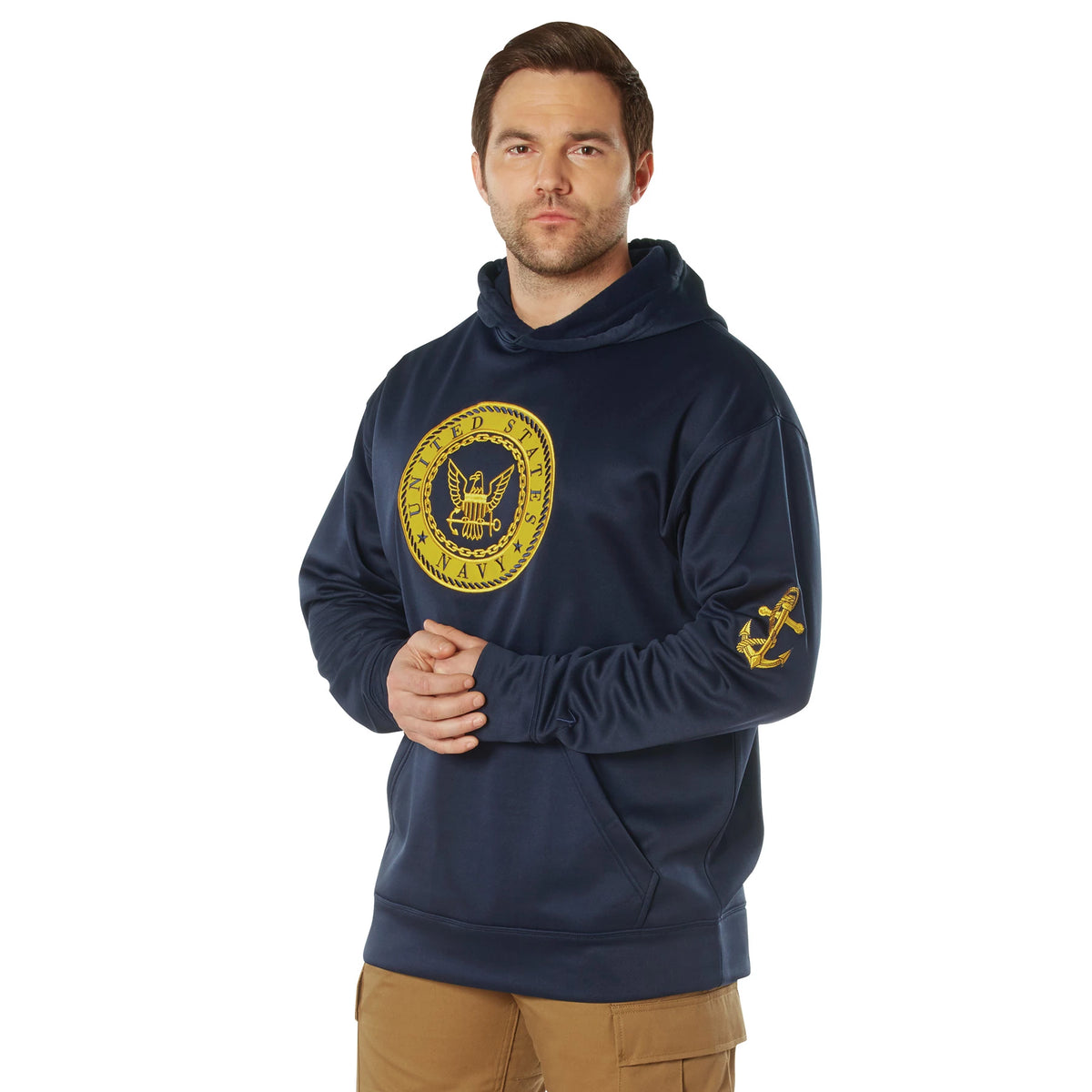 Rothco Navy Emblem Pullover Hooded Sweatshirt - Rothco 20578