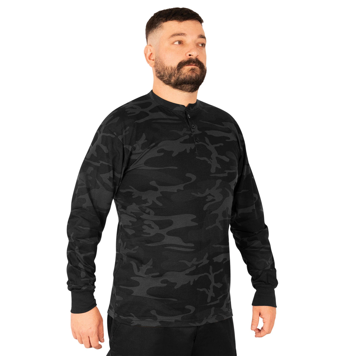 Rothco Long Sleeve Henley T-Shirt - Rothco 21040-MED