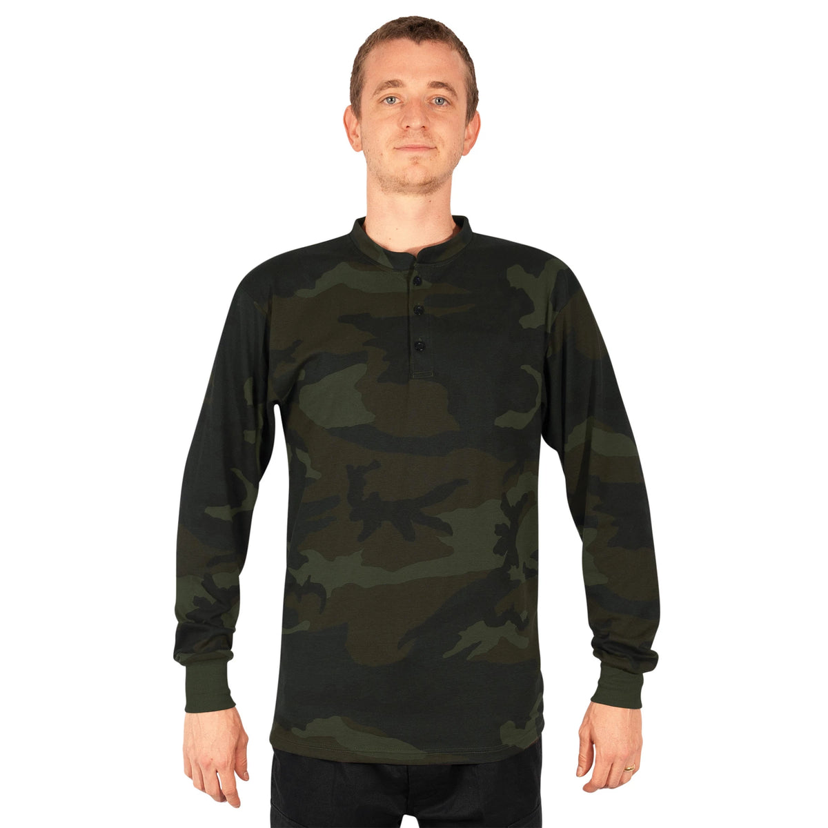 Rothco Long Sleeve Henley T-Shirt - Rothco 21045-SML