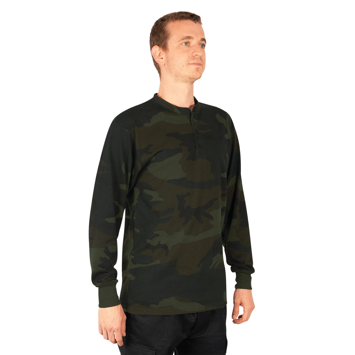 Rothco Long Sleeve Henley T-Shirt - Rothco 21045-SML