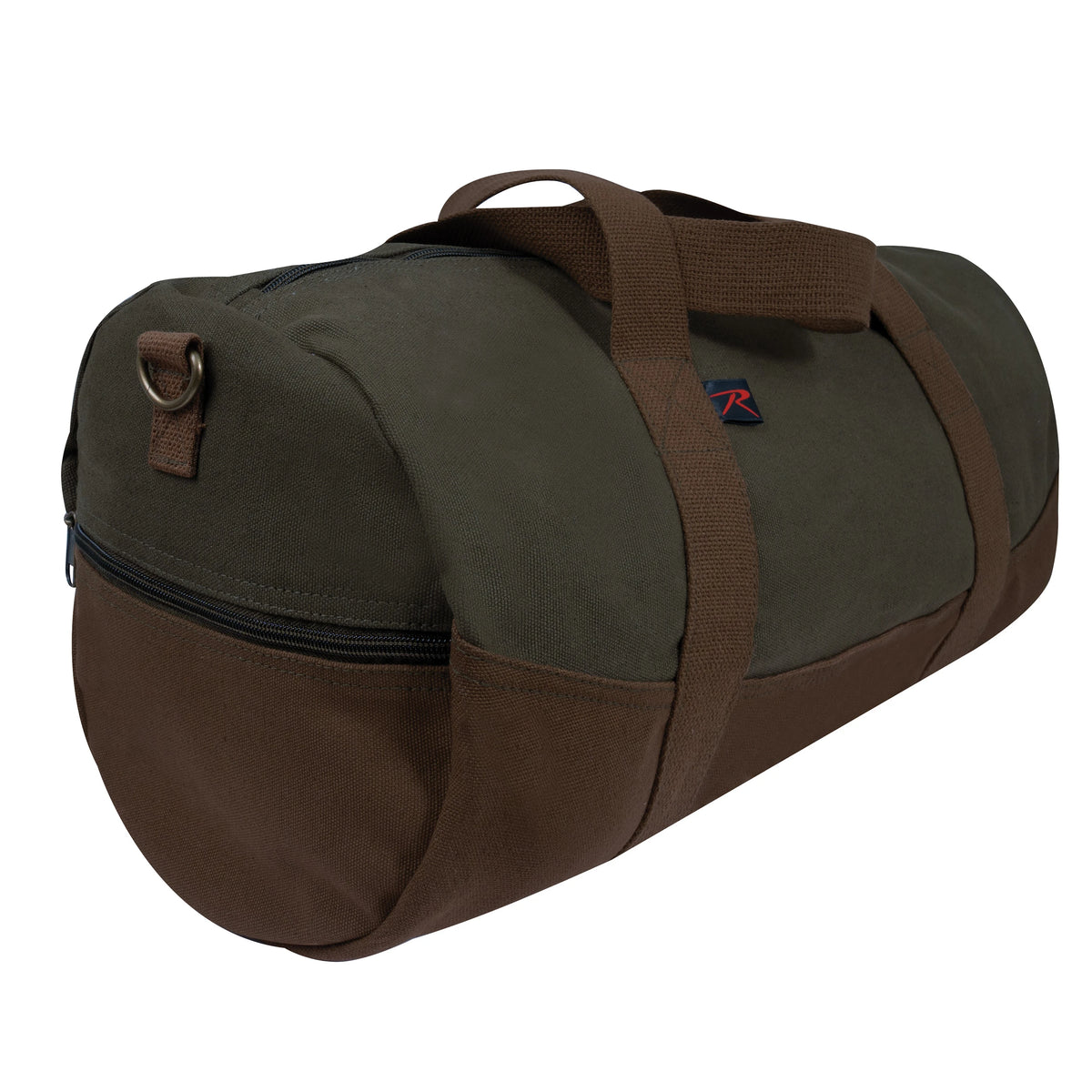 Rothco Two-Tone Canvas Duffle Bag With Brown Bottom - Rothco 2220