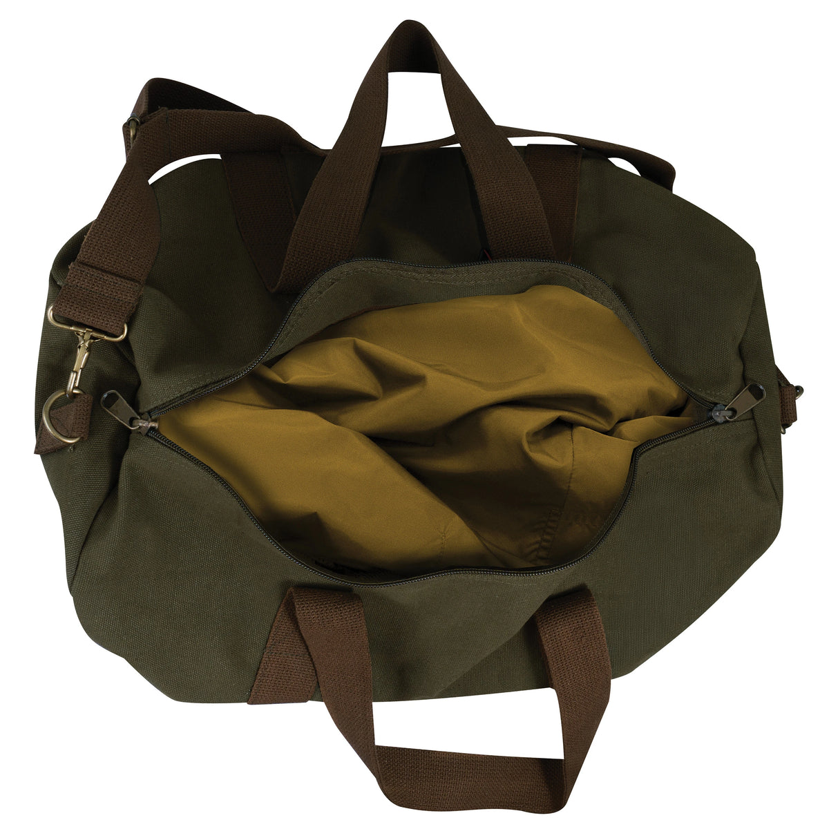 Rothco Two-Tone Canvas Duffle Bag With Brown Bottom - Rothco 2220