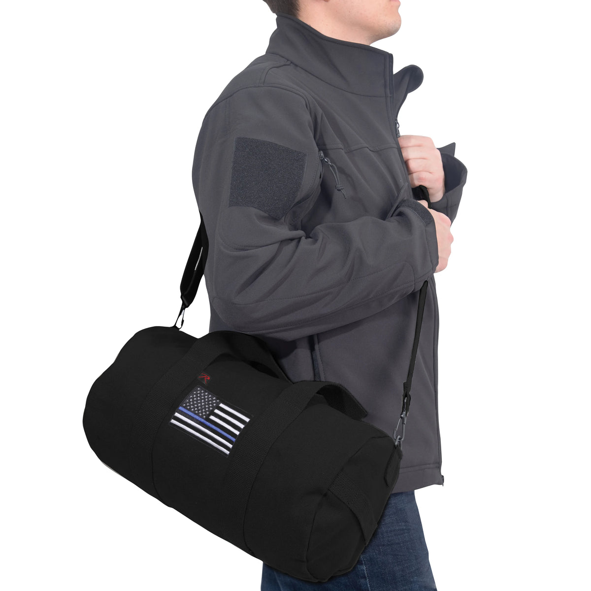 Rothco Thin Blue Line Canvas Shoulder Duffle Bag - Rothco 2230