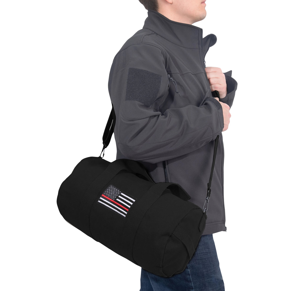 Rothco Thin Red Line Canvas Shoulder Duffle Bag - 19 Inch - Rothco 2260