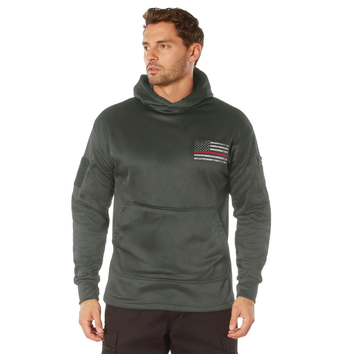 Rothco Concealed Carry Thin Red Line Hoodie - Rothco 2331-SML