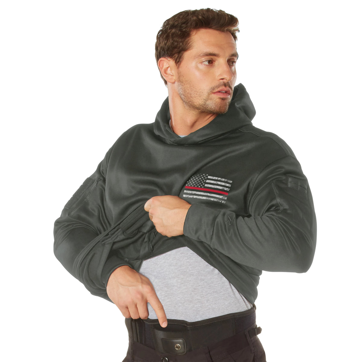 Rothco Concealed Carry Thin Red Line Hoodie - Rothco 2434