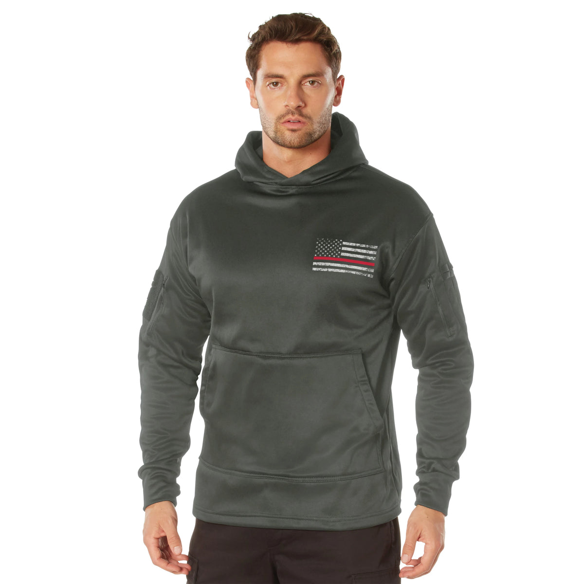 Rothco Concealed Carry Thin Red Line Hoodie - Rothco 2331-SML