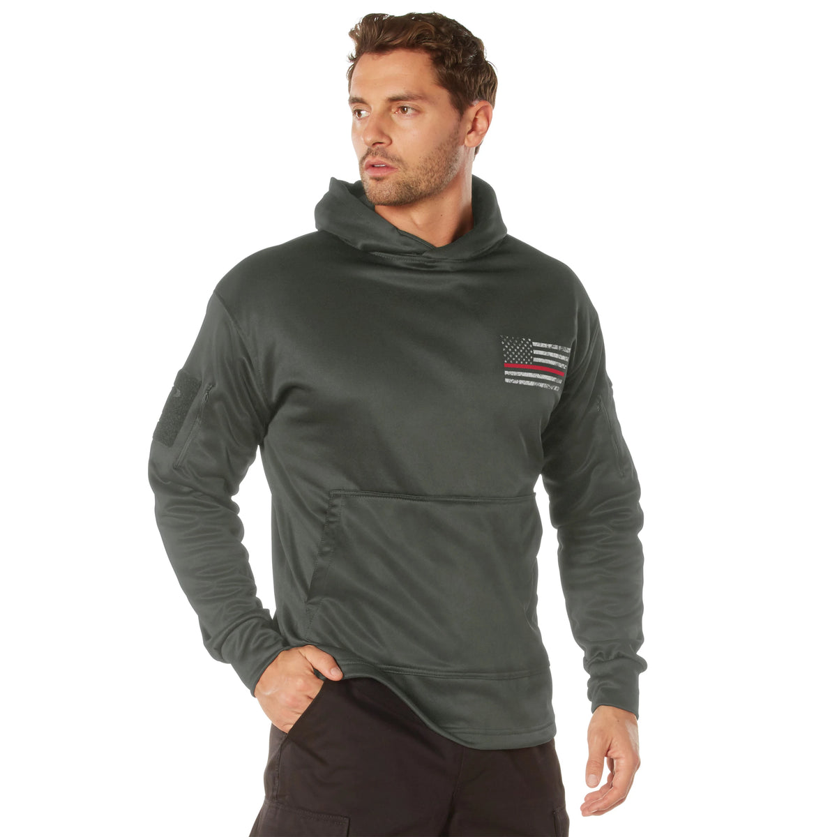 Rothco Concealed Carry Thin Red Line Hoodie - Rothco 2434