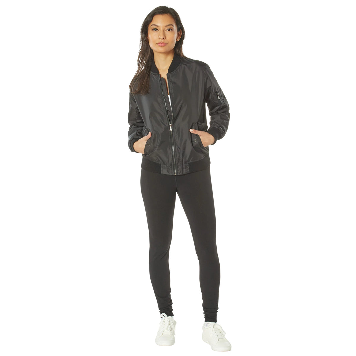 Rothco Womens Lightweight MA-1 Flight Jacket - Rothco 2410-BK-XXS