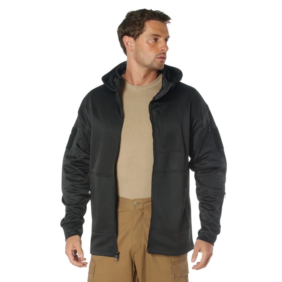 Rothco Tactical Zip Up Hoodie - Rothco 2507-BK-XL