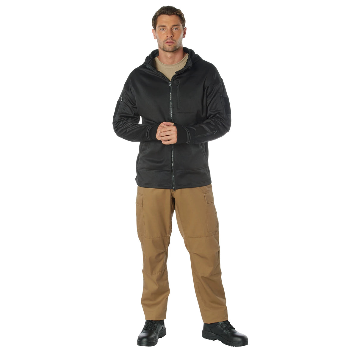 Rothco Tactical Zip Up Hoodie - Rothco 2507-BK-S