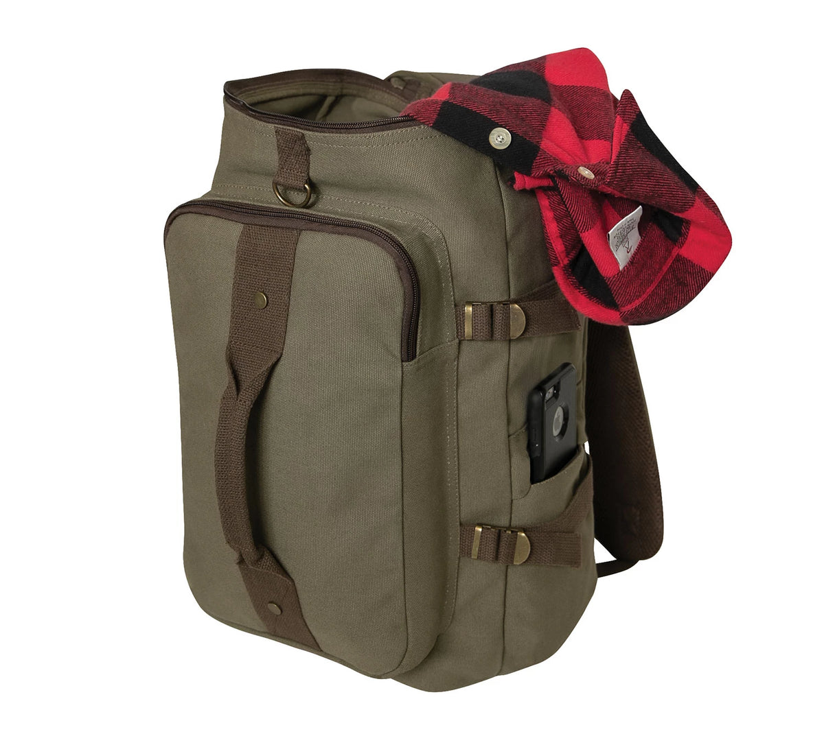 Rothco Convertible Canvas Duffle / Backpack - 19 Inches - Rothco 2515