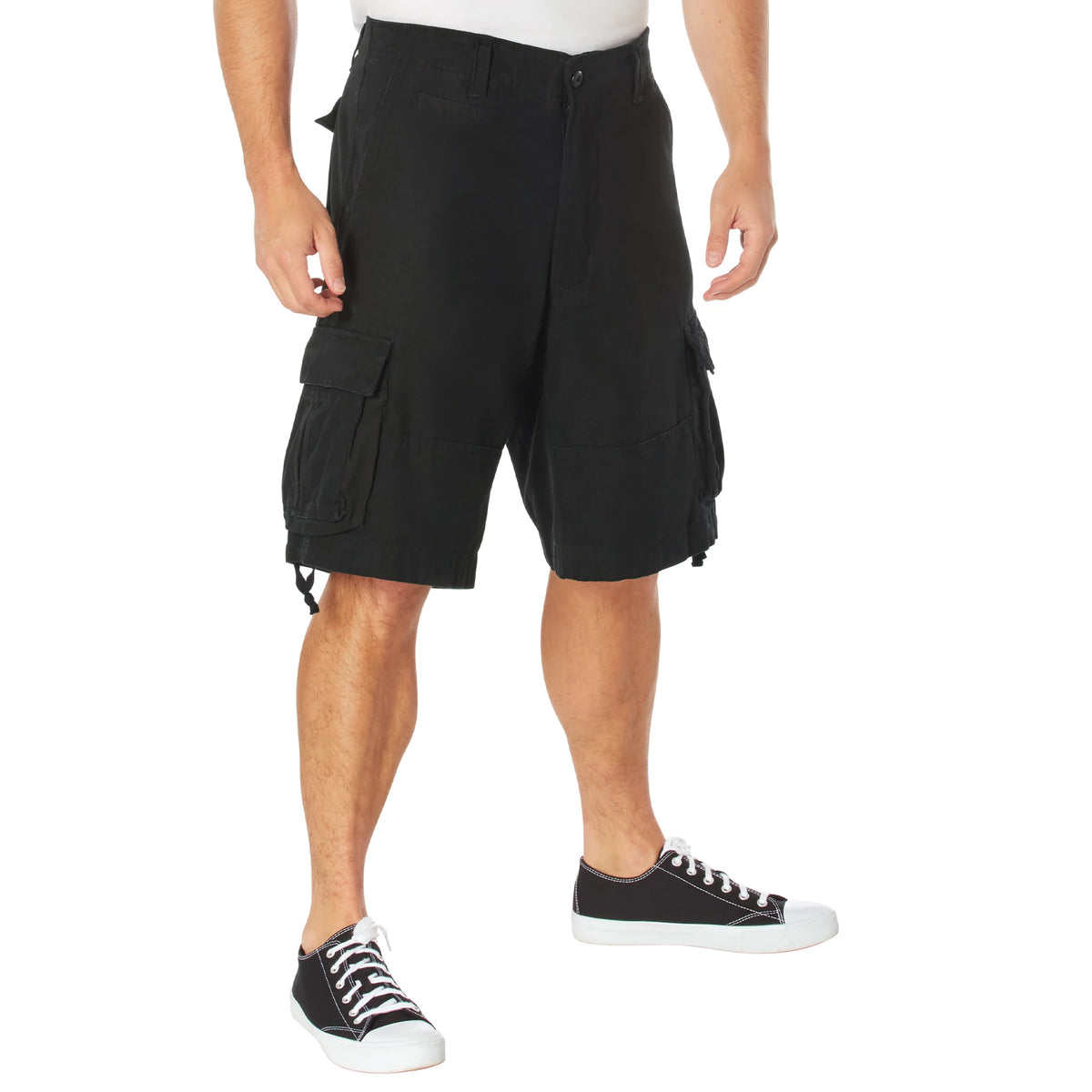 Rothco Vintage Infantry Utility Cargo Shorts - Rothco 2552-BK-S