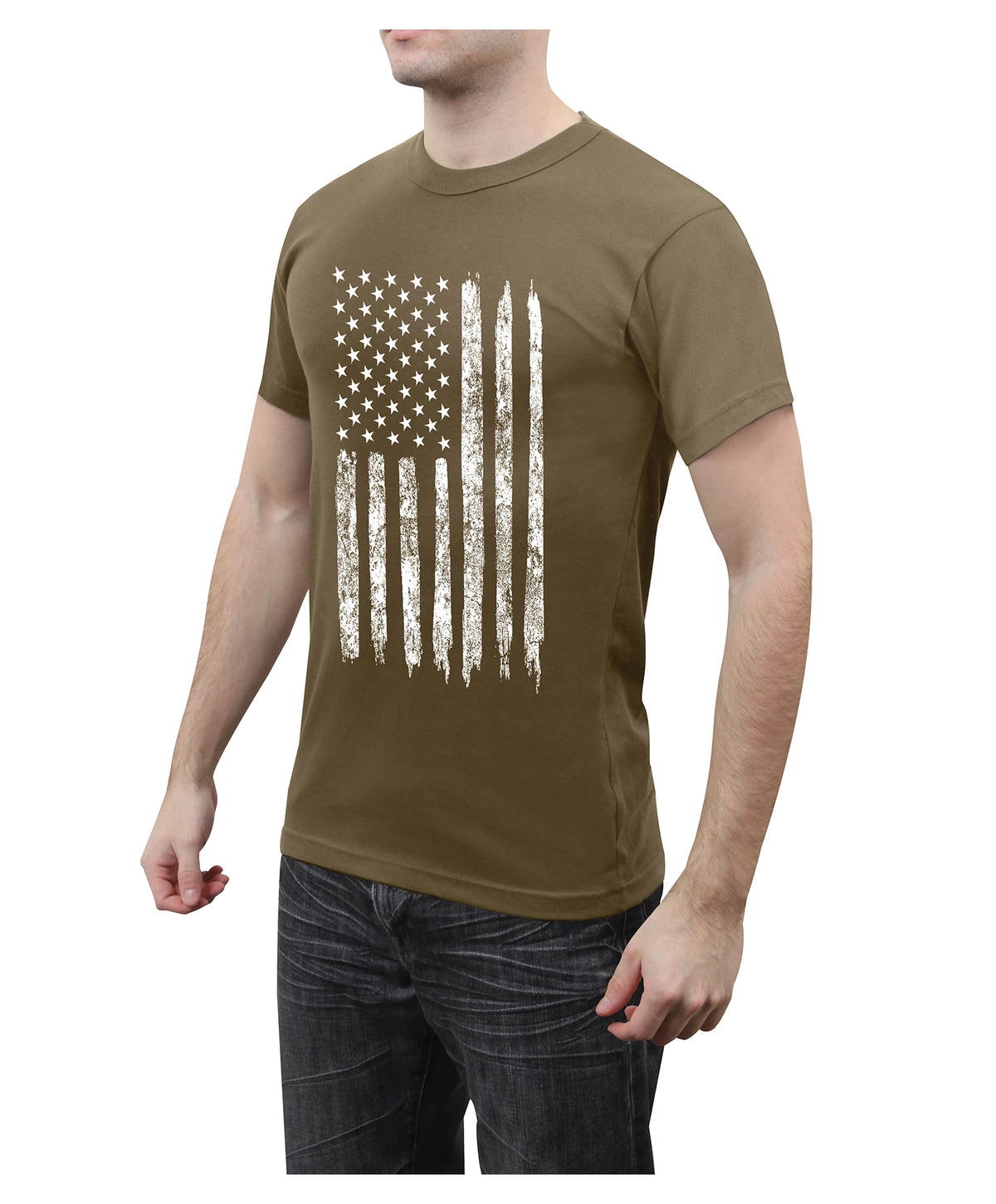 Rothco Distressed US Flag Athletic Fit T-Shirt - Rothco 2632-CB-M