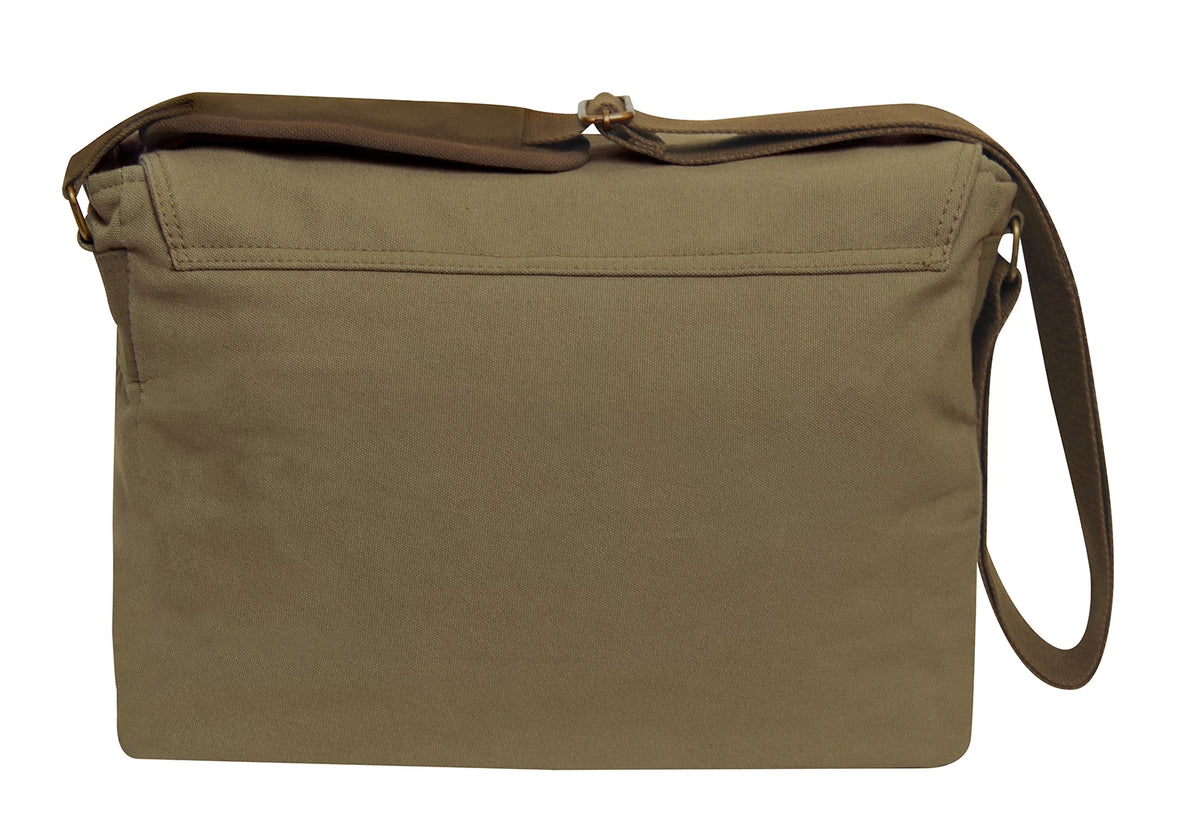 Rothco Deluxe Vintage Canvas Messenger Bag - Olive Drab - Rothco 2759