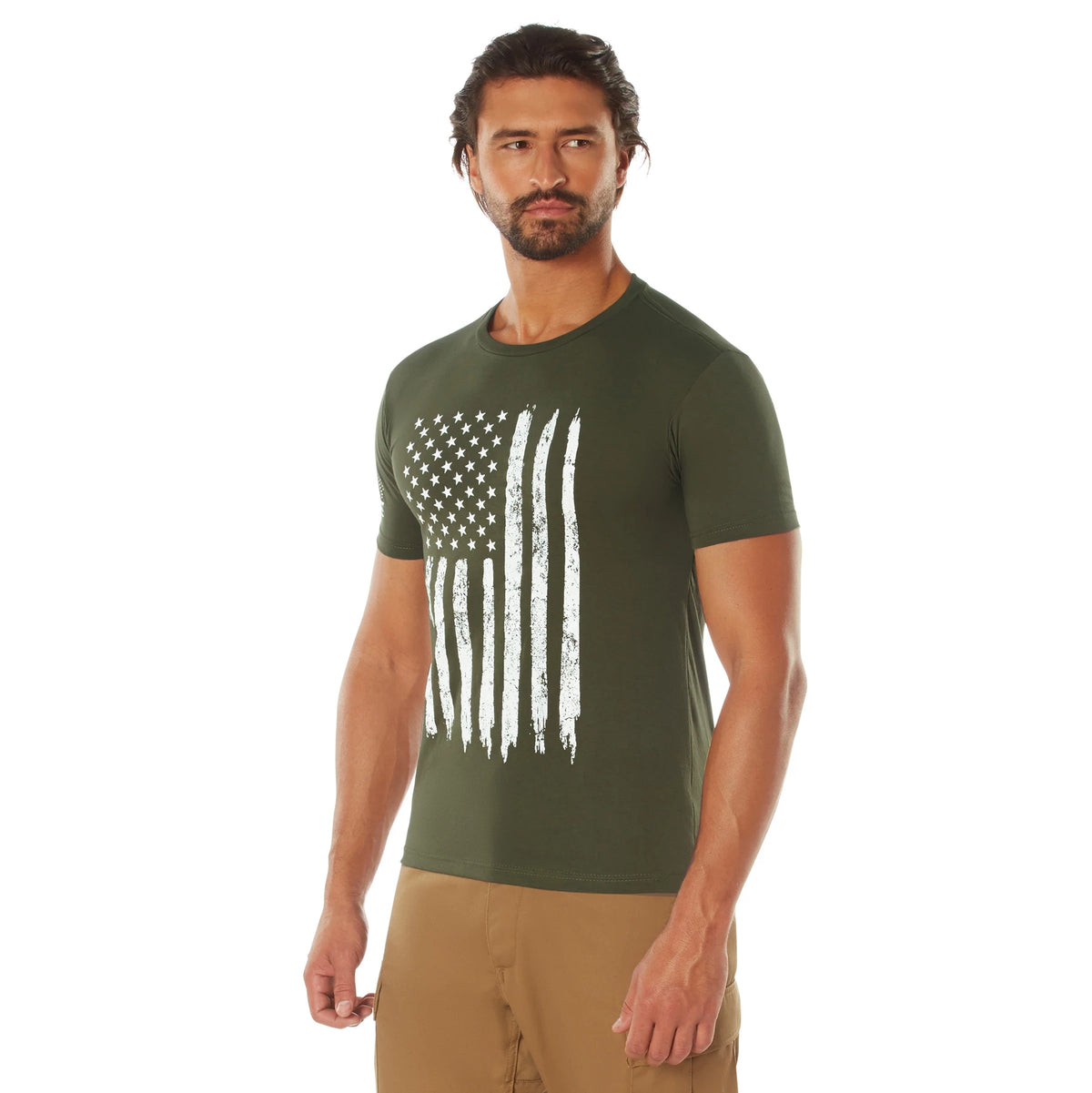 Rothco Distressed US Flag Athletic Fit T-Shirt - Rothco 2834