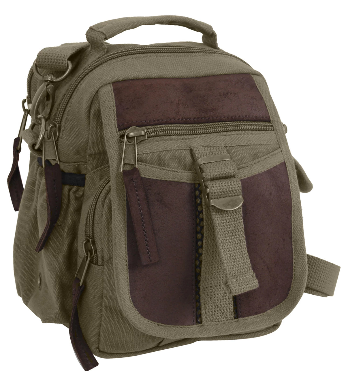 Rothco Vintage Canvas & Leather Travel Shoulder Bag - Rothco 2835
