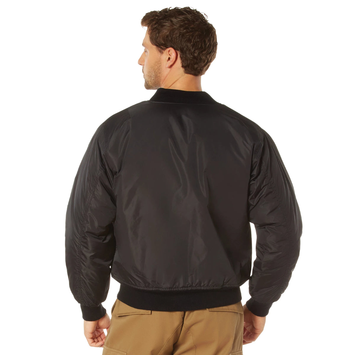 Rothco Enhanced Nylon MA-1 Flight Jacket - Rothco 2890-BK-XS