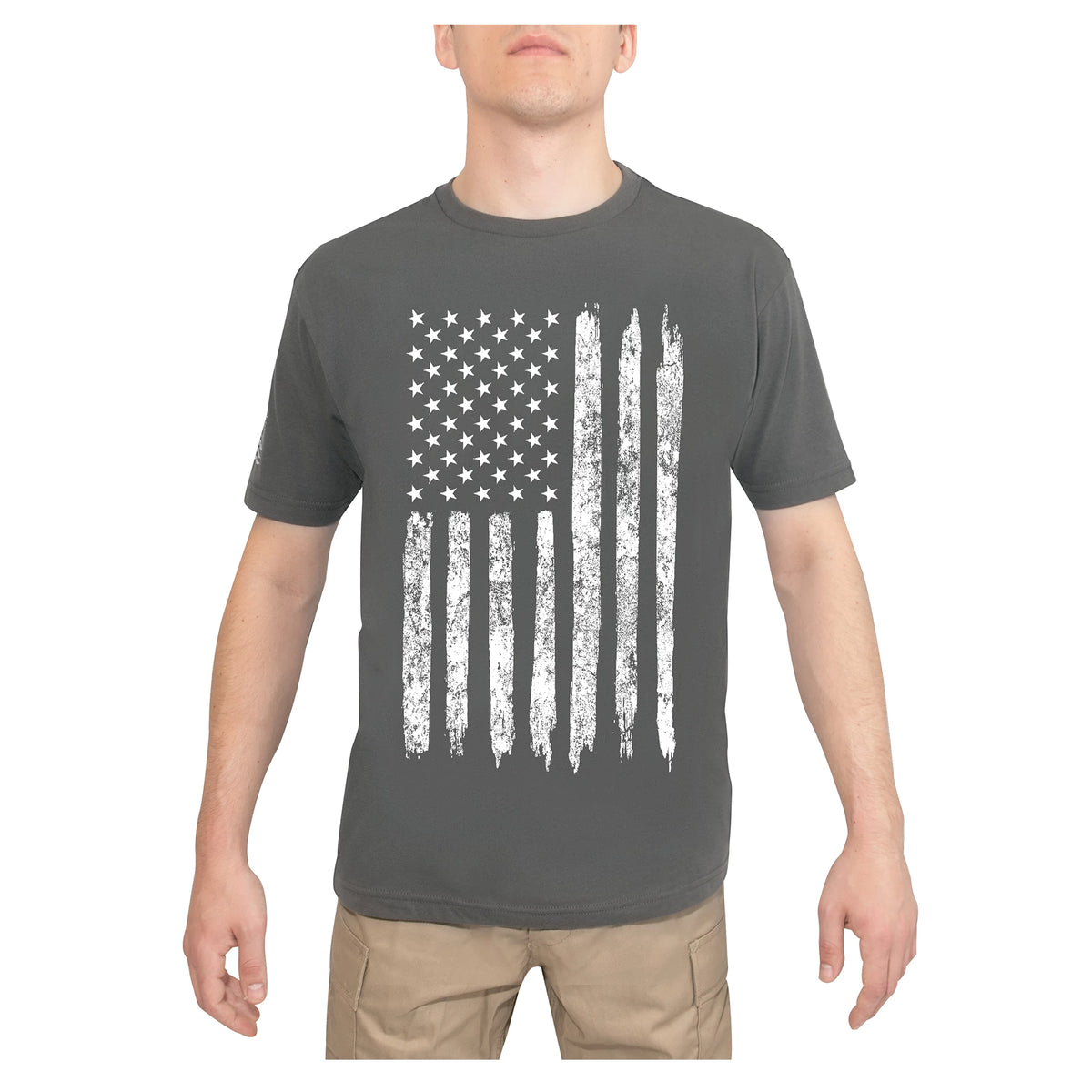 Rothco Distressed US Flag Athletic Fit T-Shirt - Rothco 29011-SML