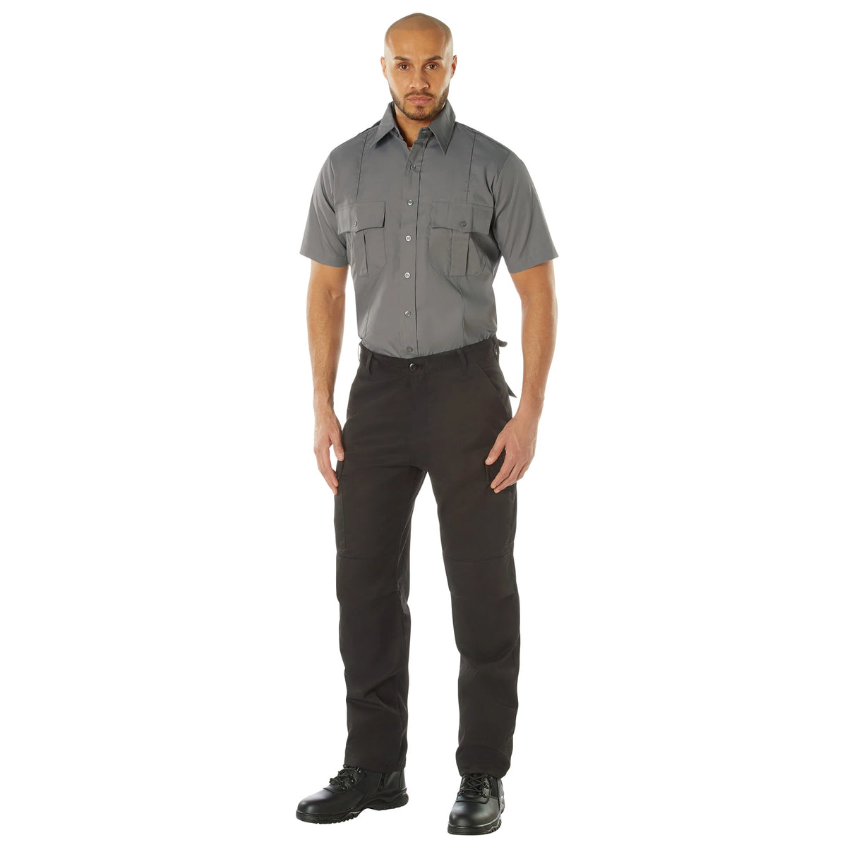 Rothco Short Sleeve Uniform Shirt - Rothco 30045-GY-L