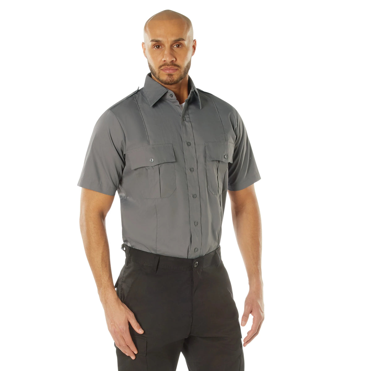 Rothco Short Sleeve Uniform Shirt - Rothco 30045-GY-M