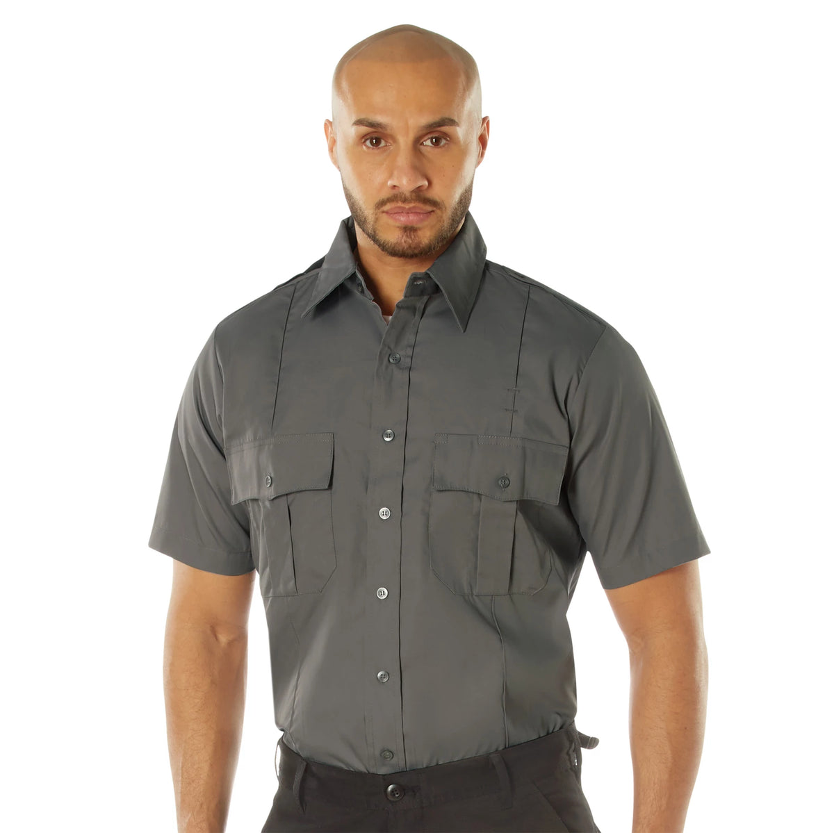 Rothco Short Sleeve Uniform Shirt - Rothco 30055-DKGRY-L