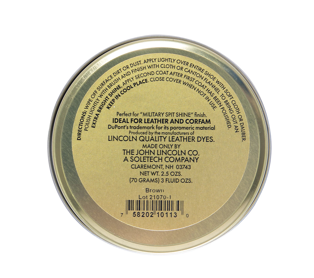 Lincoln U.S.M.C. Stain Wax Shoe Polish - Rothco 30110