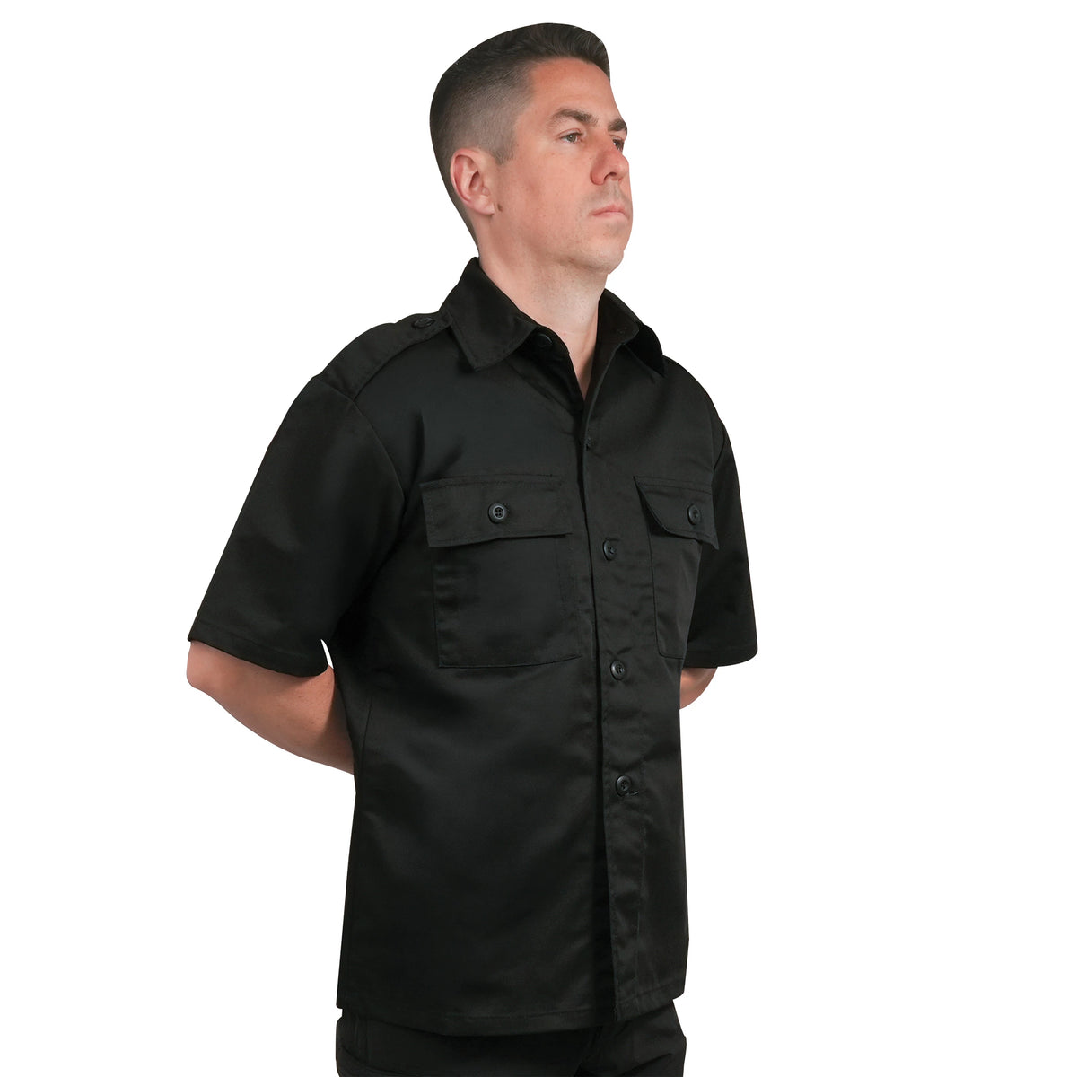 Rothco Short Sleeve Tactical Shirt - Black - Rothco 30205-S