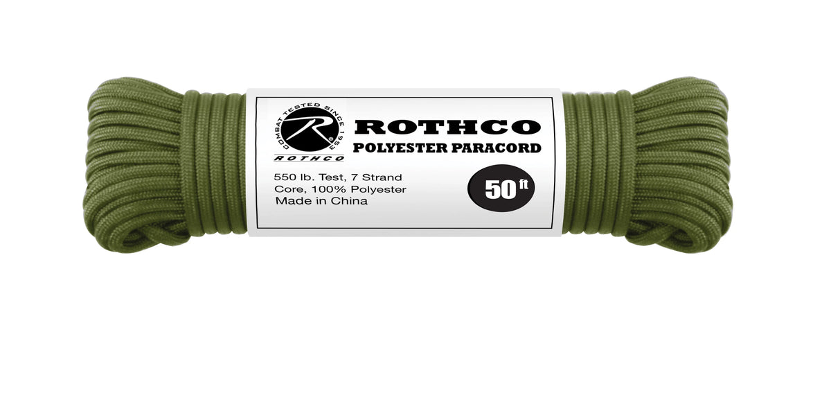 Rothco 550lb Type III Polyester Paracord - Rothco 30700