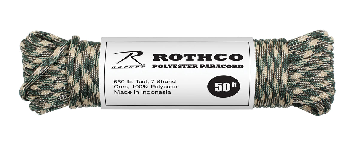 Rothco 550lb Type III Polyester Paracord - Rothco 30712