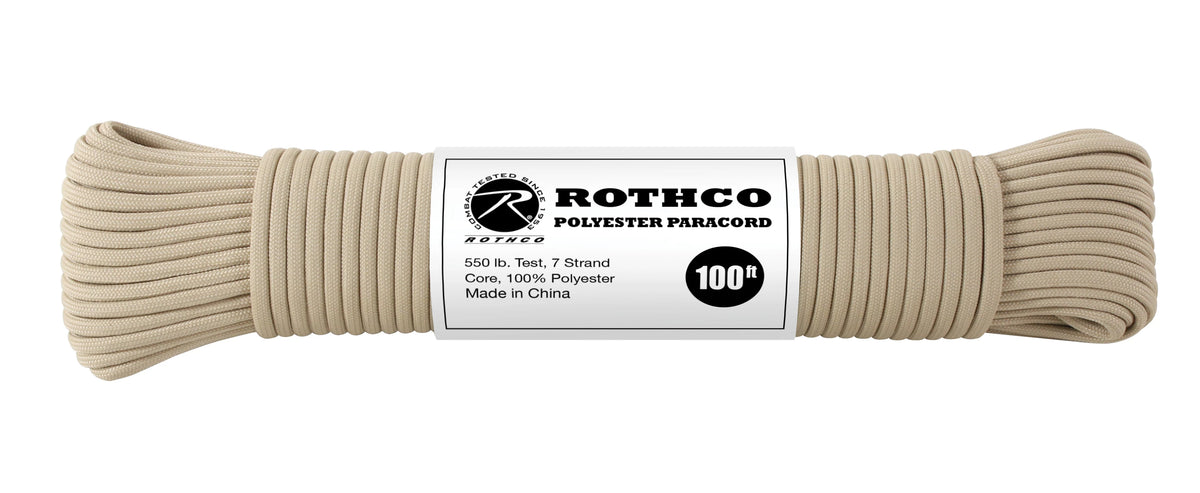 Rothco 550lb Type III Polyester Paracord - Rothco 30801