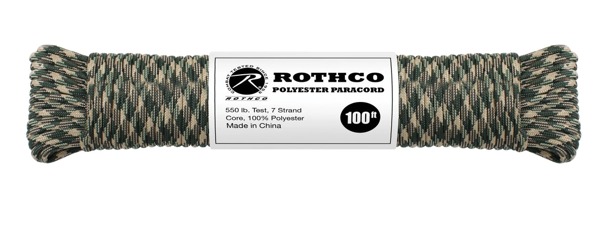 Rothco 550lb Type III Polyester Paracord - Rothco 30812