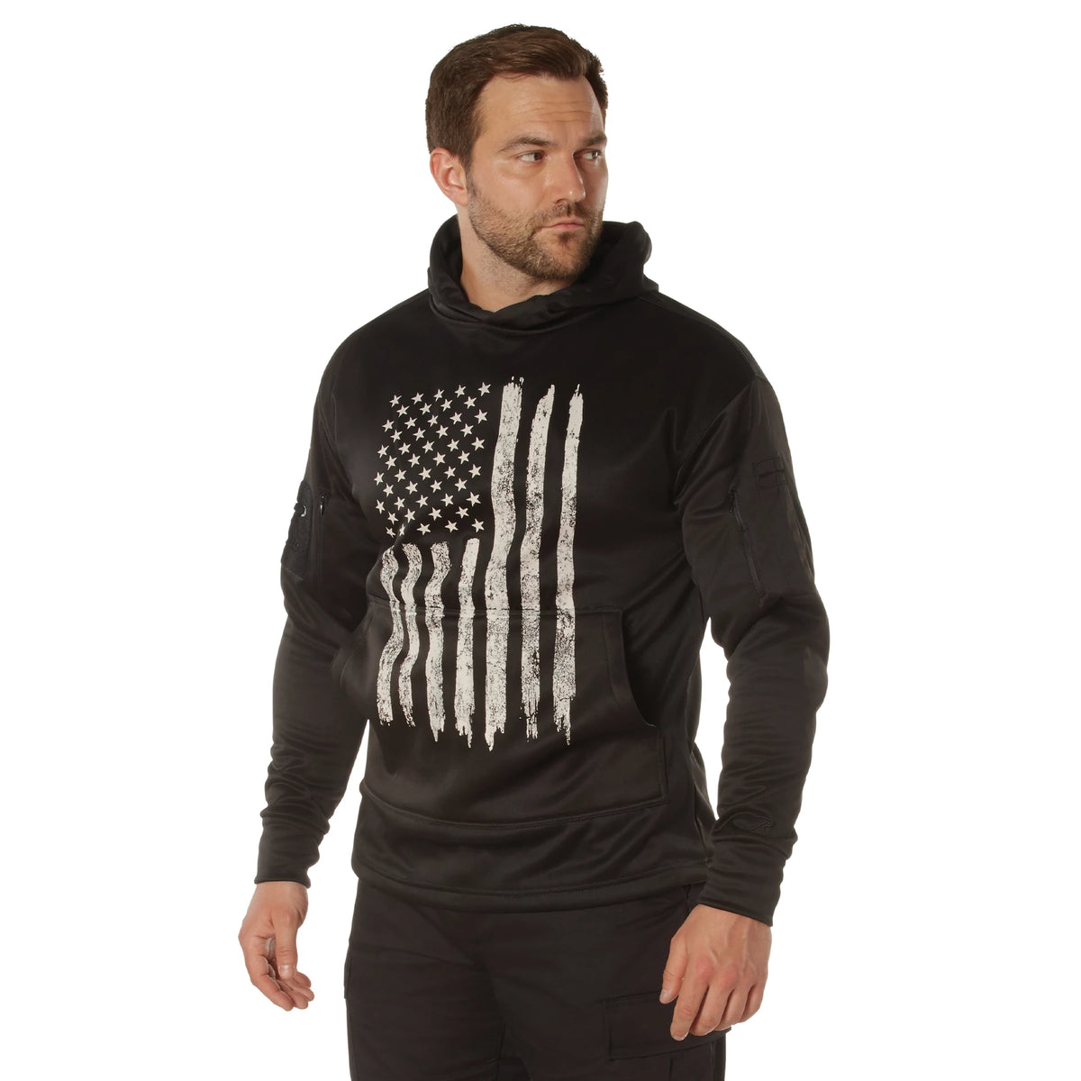 Rothco Concealed Carry U.S. Flag Hoodie - Rothco 3166-SML