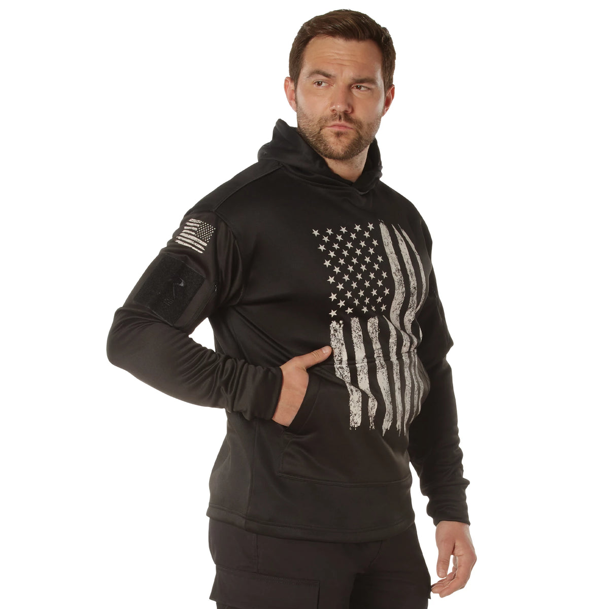Rothco Concealed Carry U.S. Flag Hoodie - Rothco 3166-SML