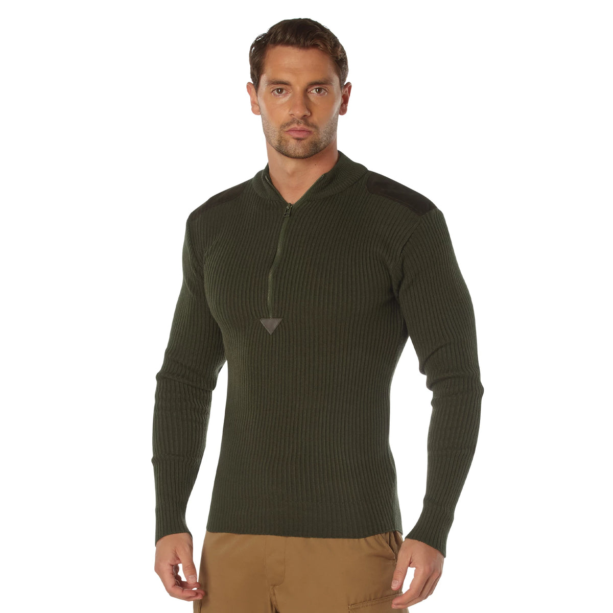 Rothco Quarter Zip Acrylic Commando Sweater - Rothco 3370-OD-XL
