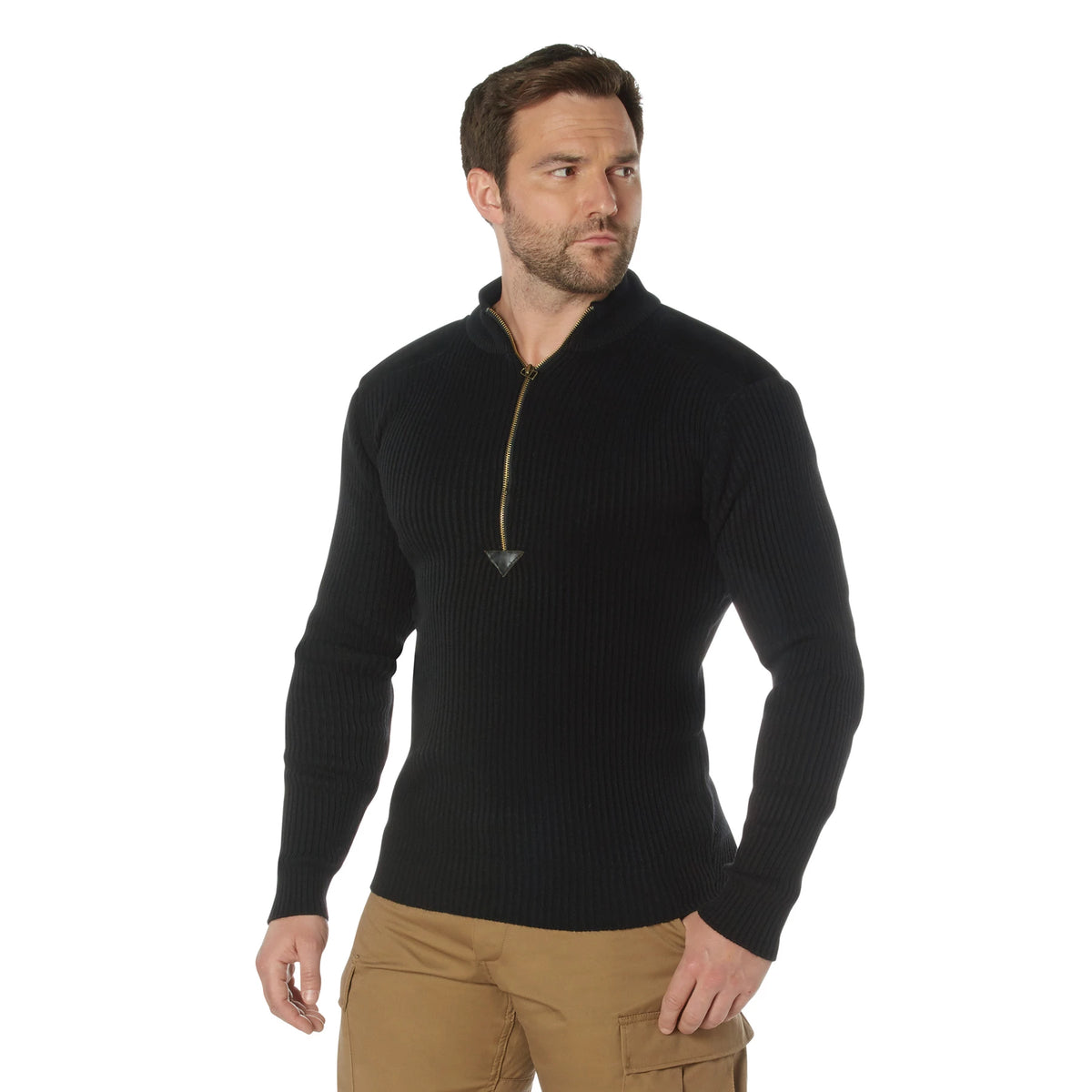 Rothco Quarter Zip Acrylic Commando Sweater - Rothco 3392