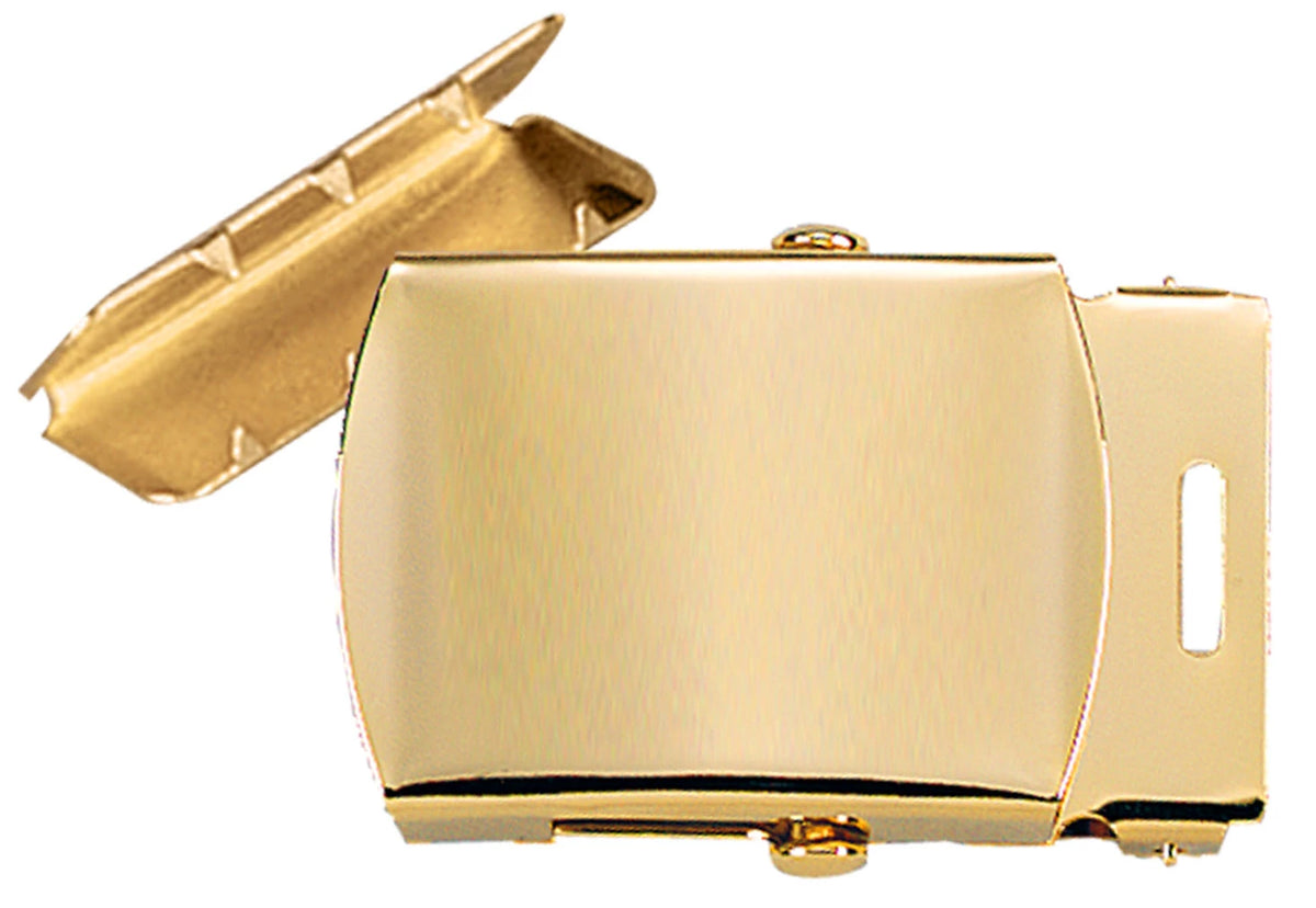 Rothco G.I. Type Web Belt Buckle And Tip Pack - Rothco 4300-BRS