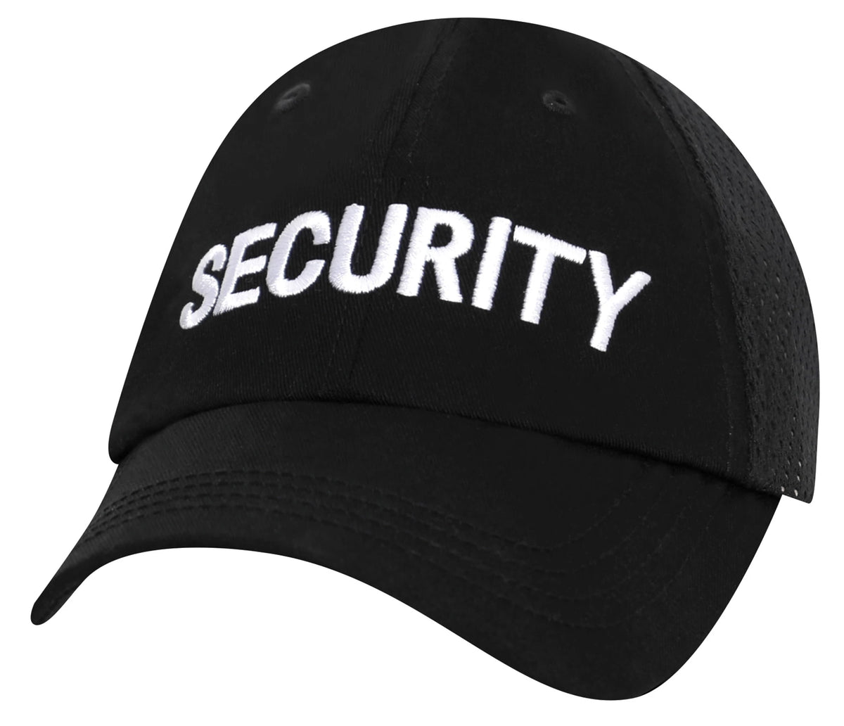 Rothco Security Mesh Back Tactical Cap - Black - Rothco 3517