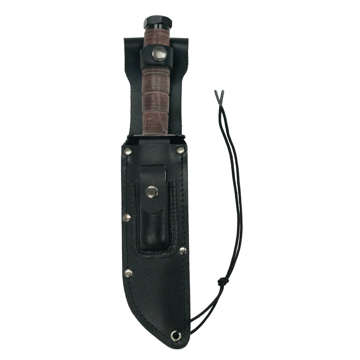Rothco Military Fighting Utility Knife With Leather Handle - Rothco 3261