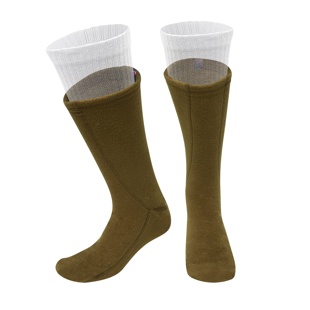 Rothco Polar Fleece Boot Liners - Rothco 3667-COYOTE-LRG