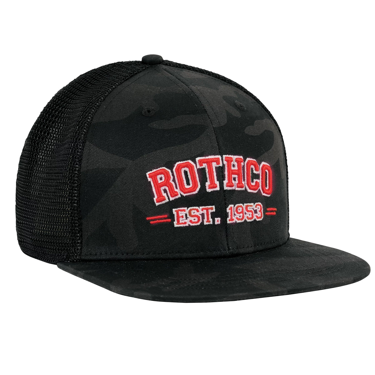 Rothco Est. 1953 Embroidered Midnight Black Camo Trucker Hat - Rothco 36990