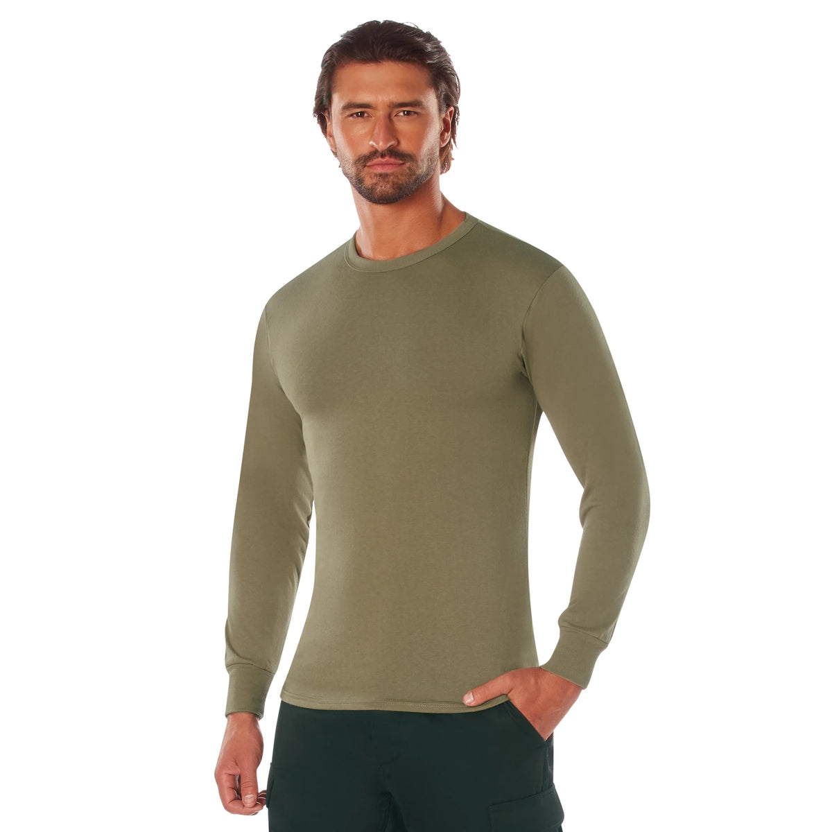 Rothco Long Sleeve Solid T-Shirt - Rothco 3727-SML