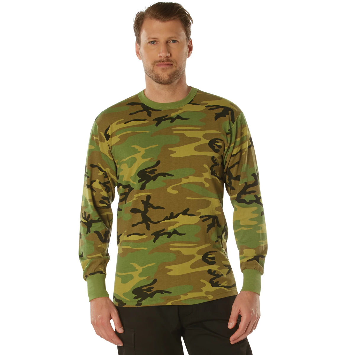 Rothco Long Sleeve Vintage T-Shirt - Woodland Camo - Rothco 3733-SML