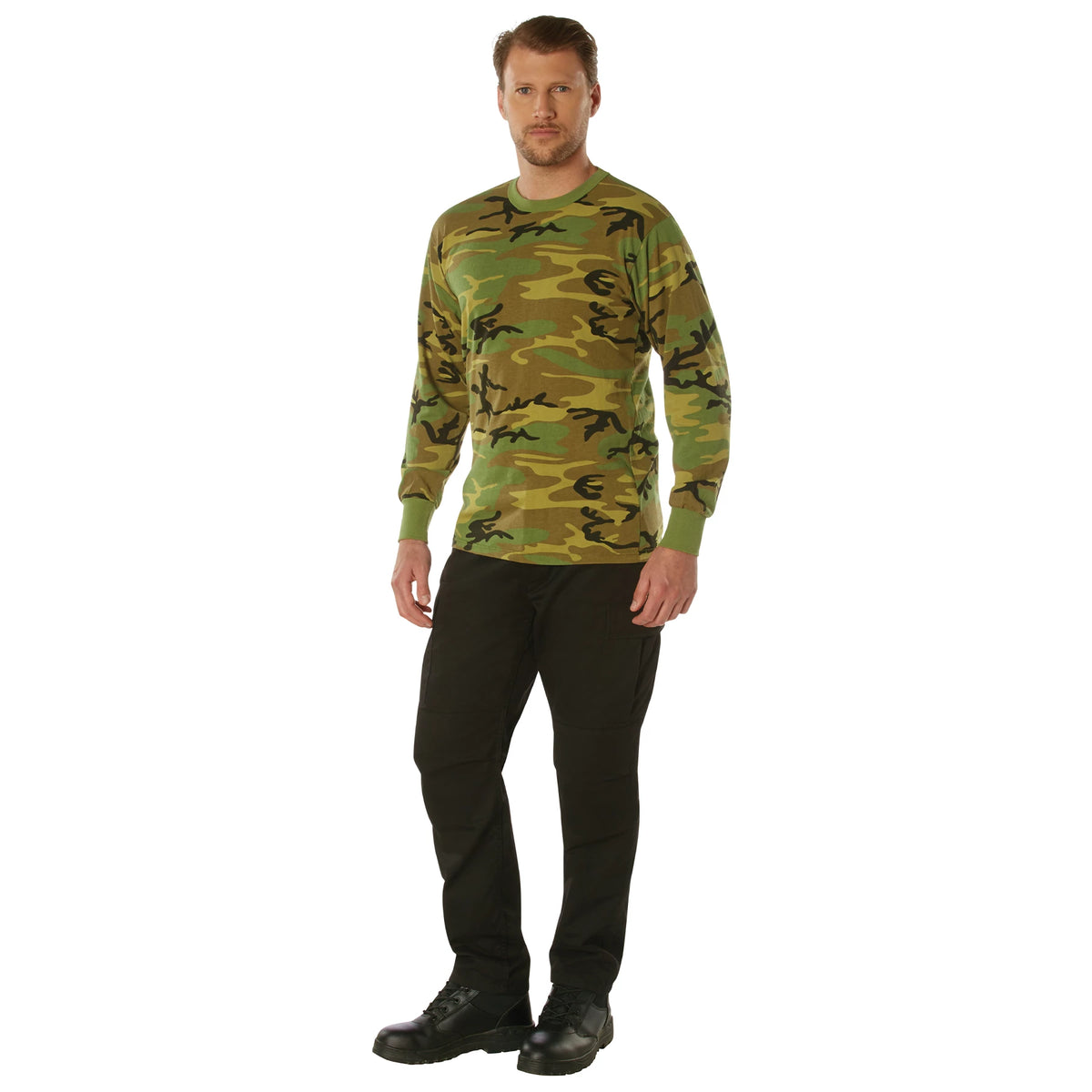 Rothco Long Sleeve Vintage T-Shirt - Woodland Camo - Rothco 3733-SML