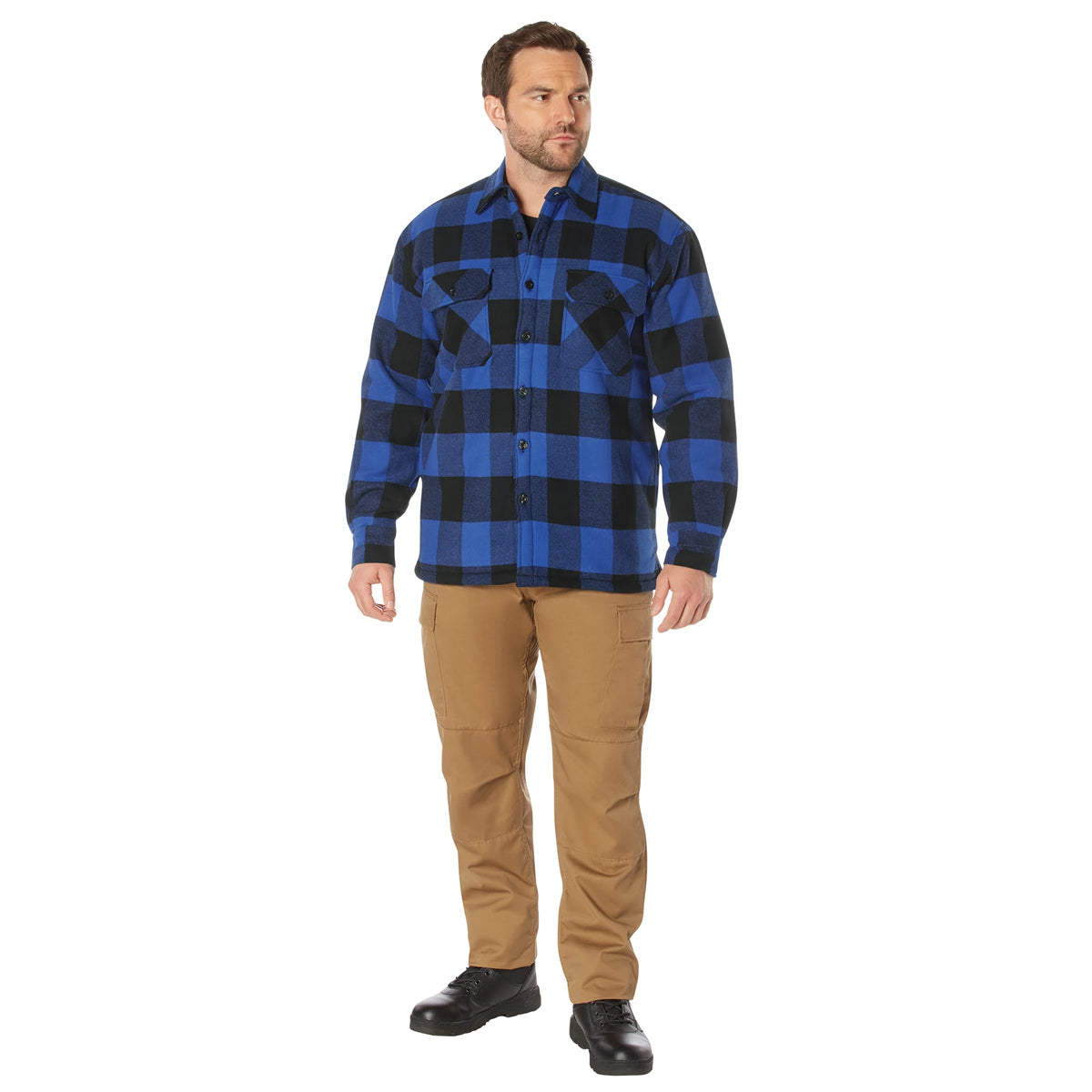 Rothco Extra Heavyweight Buffalo Plaid Sherpa Lined Flannel Shirts - Rothco 3741-BL-3XL