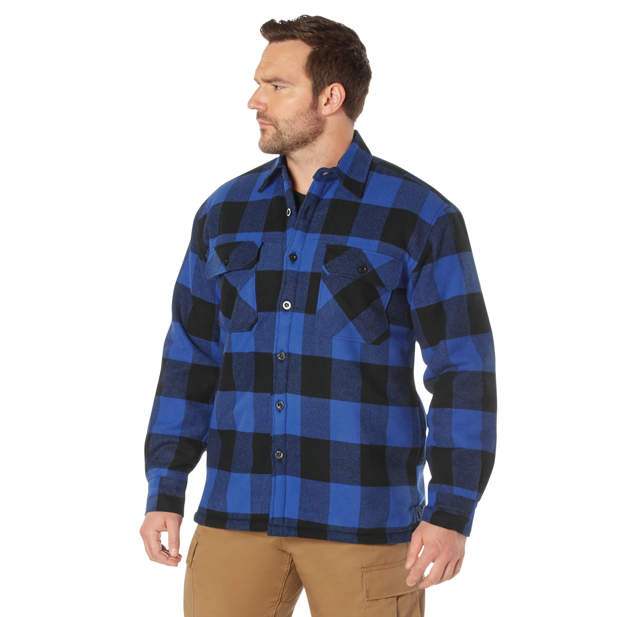 Rothco Extra Heavyweight Buffalo Plaid Sherpa Lined Flannel Shirts - Rothco 3741-BL-3XL