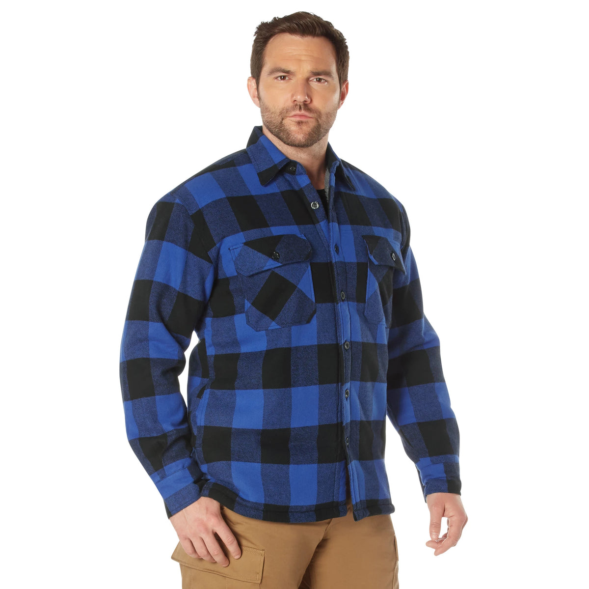 Rothco Extra Heavyweight Buffalo Plaid Sherpa Lined Flannel Shirts - Rothco 3740-BL-2XL