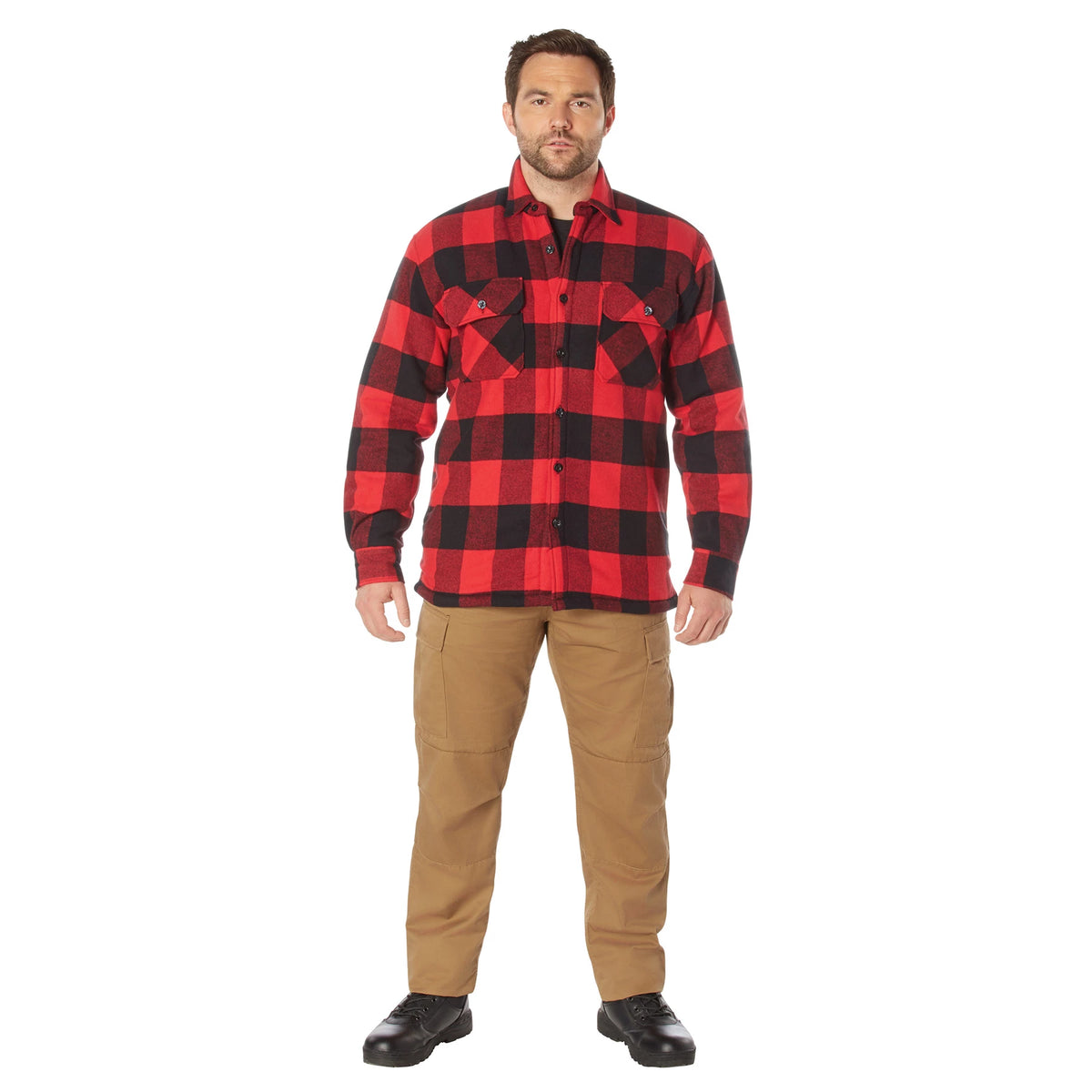 Rothco Extra Heavyweight Buffalo Plaid Sherpa Lined Flannel Shirts - Rothco ##3741-RD-3XL
