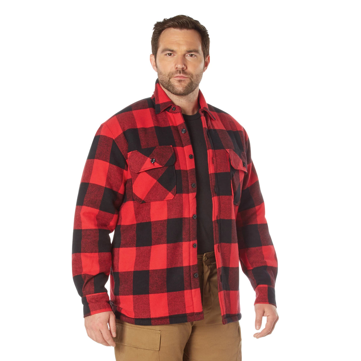 Rothco Extra Heavyweight Buffalo Plaid Sherpa Lined Flannel Shirts - Rothco ##3741-RD-3XL