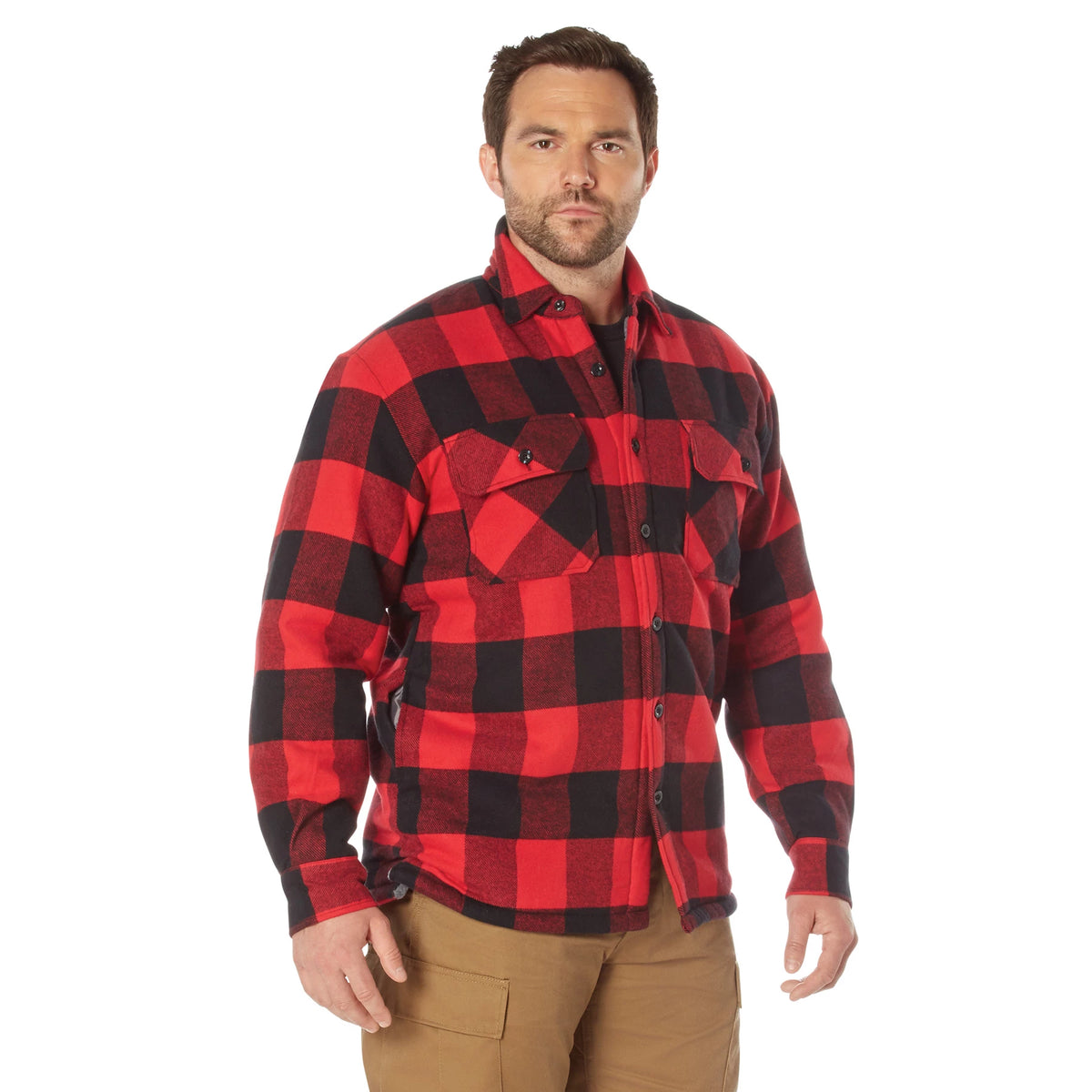 Rothco Extra Heavyweight Buffalo Plaid Sherpa Lined Flannel Shirts - Rothco ##3740-RD-2XL